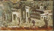 unknow artist Wall painting of houses at noon from Pompeii china oil painting reproduction